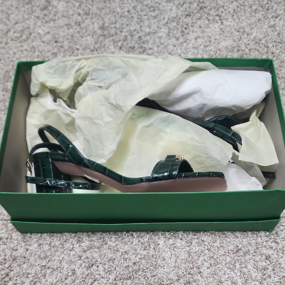 NWT Jcrew Croc Embossed Leather Heel